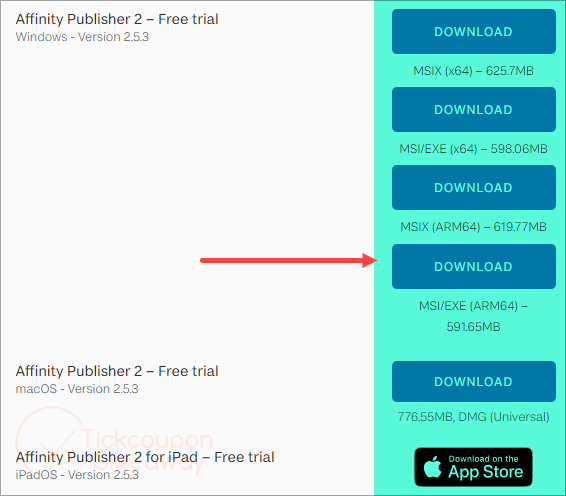 get affinity publisher download link