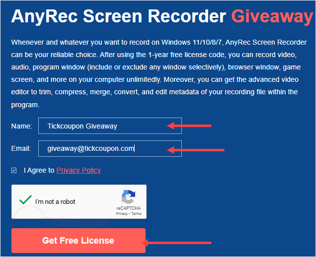 anyrec screen recorder giveaway page anyrec screen recorder giveaway page