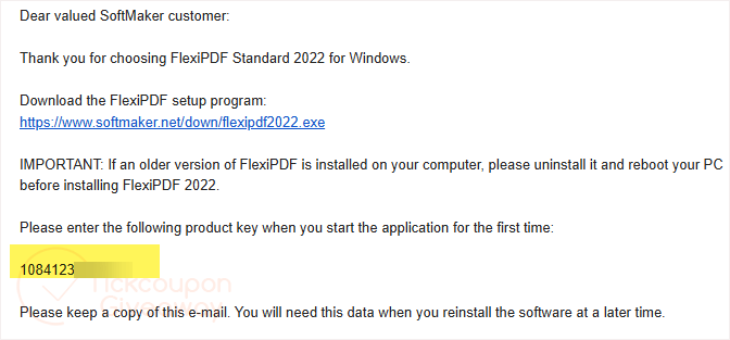 get softmaker flexipdf key