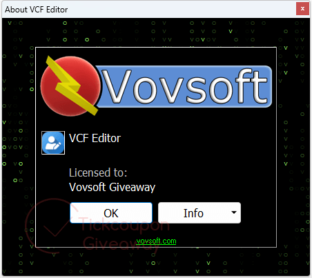 about vovsoft vcf editor