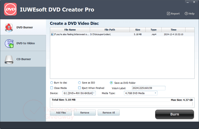 iuwesoft dvd creator pro giveaway key IUWEsoft DVD Creator Pro Giveaway Key