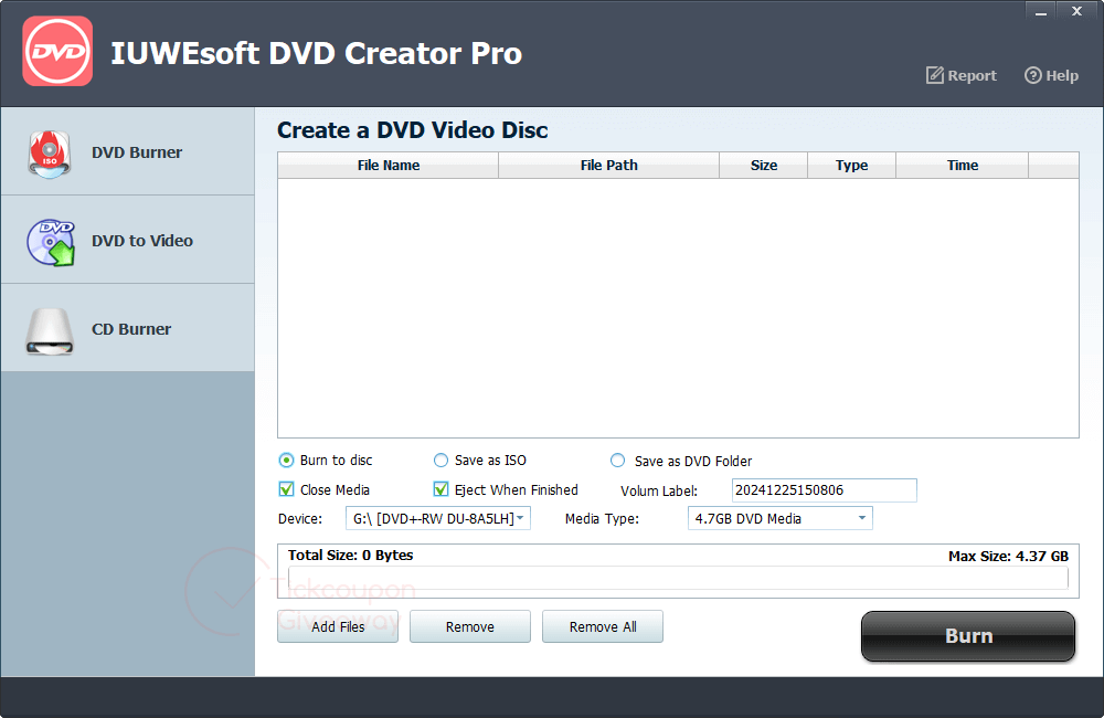 iuwesoft dvd creator pro main screenshot iuwesoft dvd creator pro main screenshot