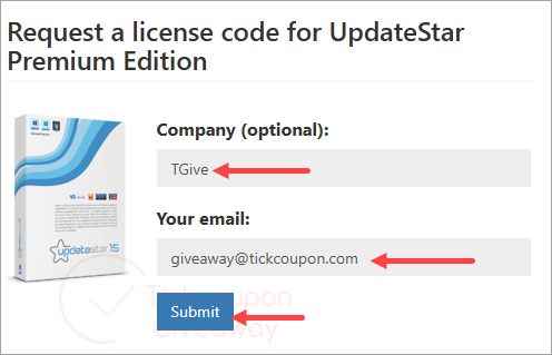 updatestar premium free giveaway page