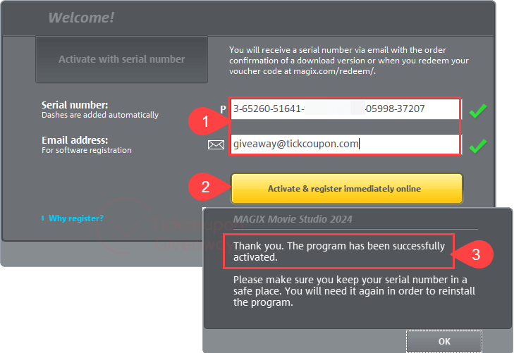 activation code magix video