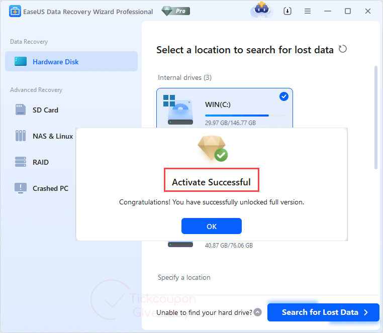 easeus data recovery wizard pro activate successful easeus data recovery wizard pro activate successful