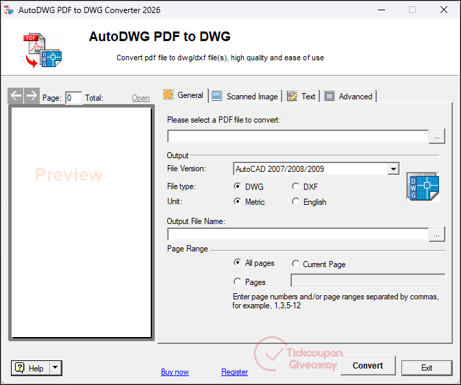 autodwg pdf to dwg converter screenshot