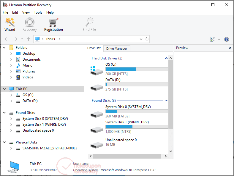 hetman partition recovery main screenshot hetman partition recovery main screenshot
